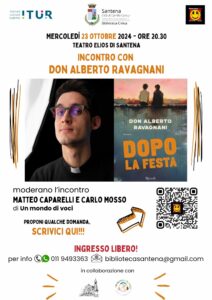 Locandina incontro presentazione nuovo libro don Alberto Ravagnani ottobre 2024